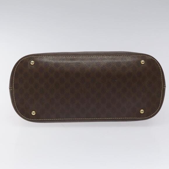 CELINE Macadam Canvas Hand Bag Pvc Leather Brown Gold - Picture 9 of 12